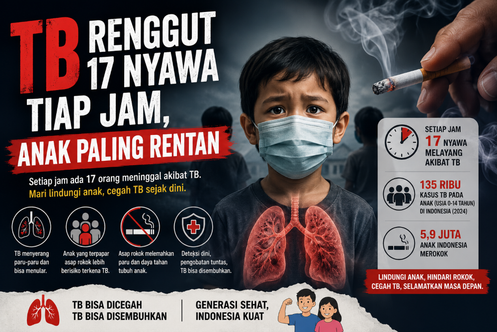 TB Renggut 17 Nyawa Tiap Jam, Anak Paling Rentan